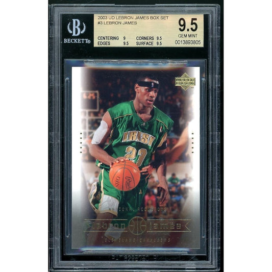LeBron James Rookie Card 2003-04 Upper Deck Box Set #3 BGS 9.5 (9 9.5 9.5 9.5)